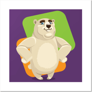 Majestic Polar Bear Standing Posters and Art